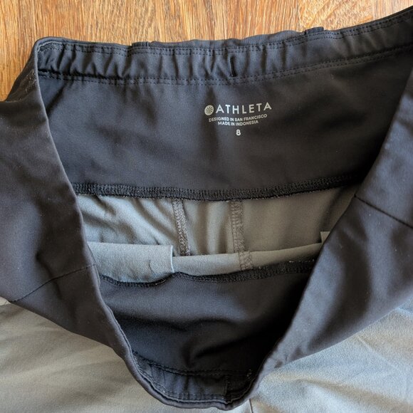 Athleta Ascender Shorts Side Striped Polyester Blend Women's Size 8 - Picture 2 of 4